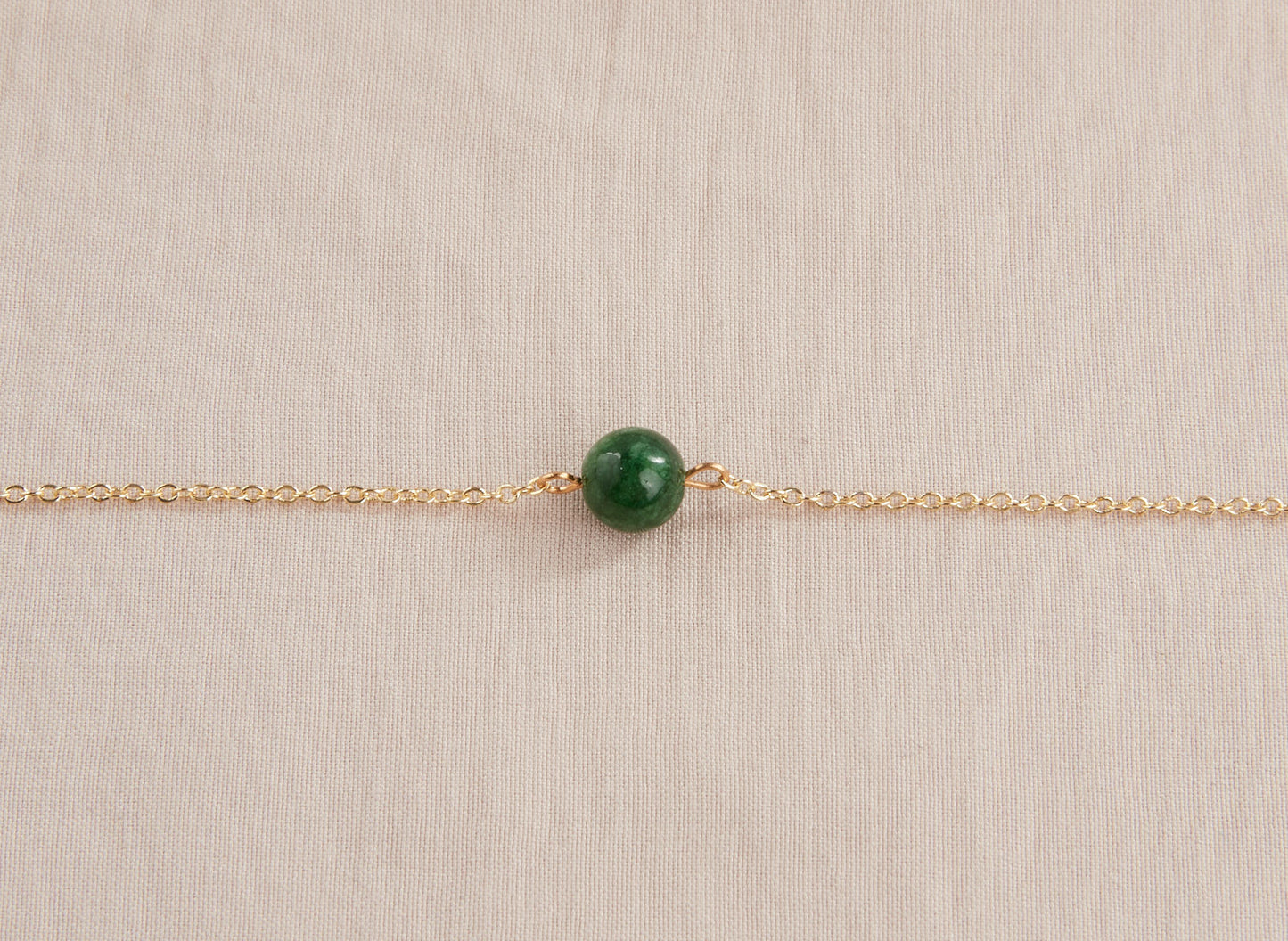 Green Jade stone bracelet, Honesty