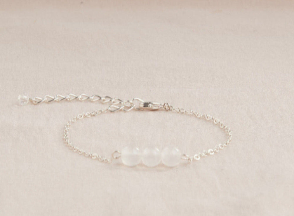 Selenite pearl bracelet, Soothing