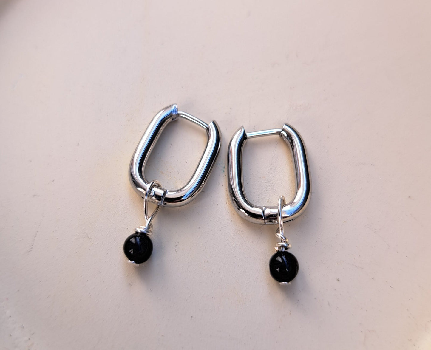 Boucles d'oreilles perles Tourmaline - Doré ou argenté