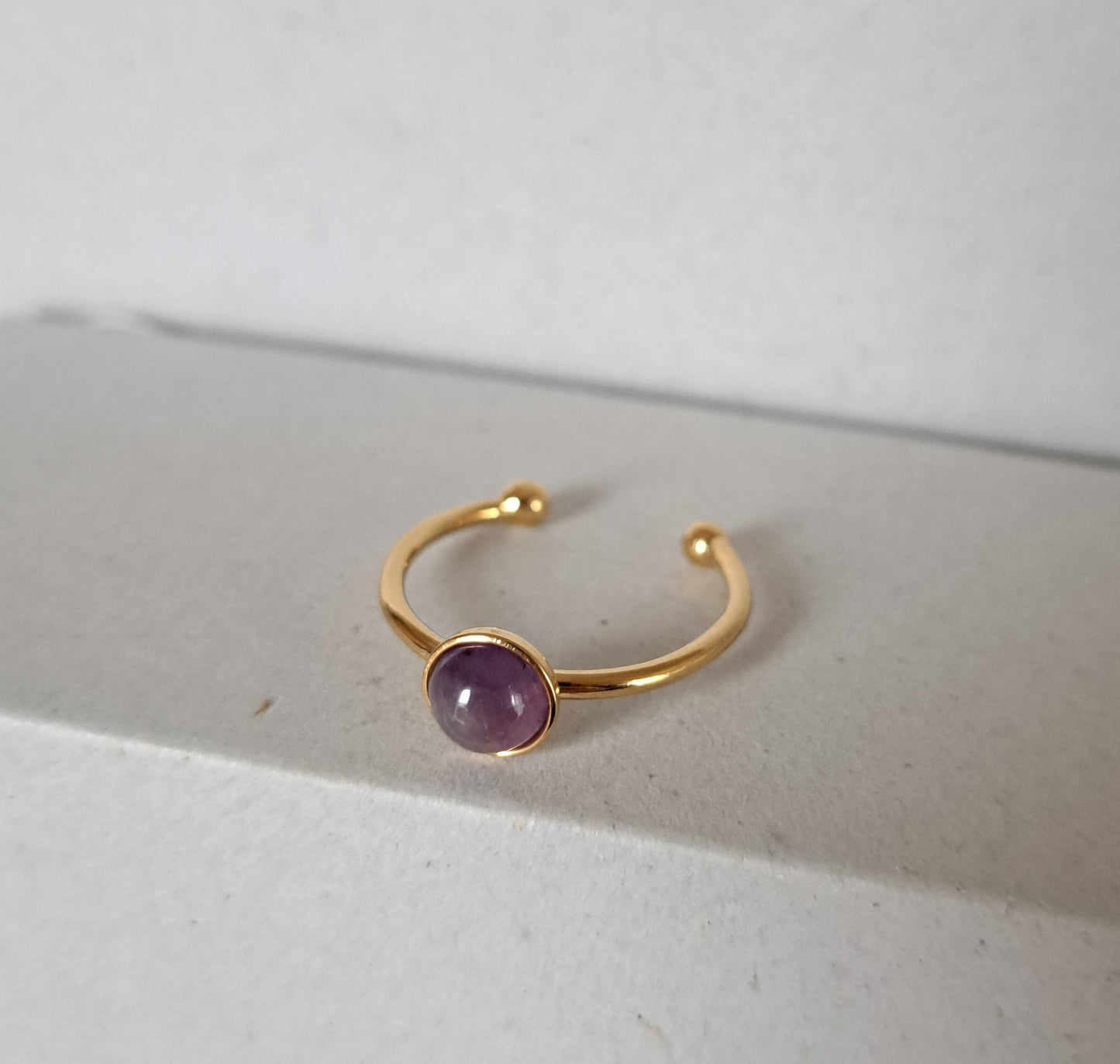 Bague fine Améthyste - Réglable