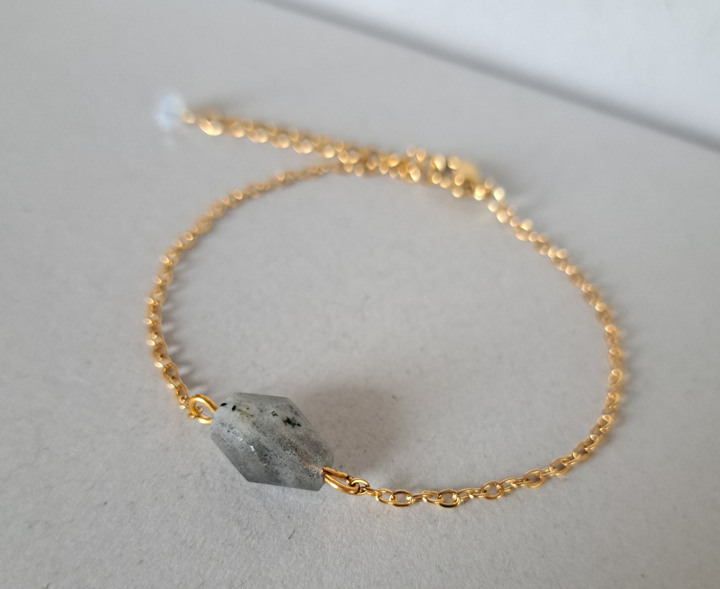 Bracelet pierre Labradorite - Doré ou Argenté