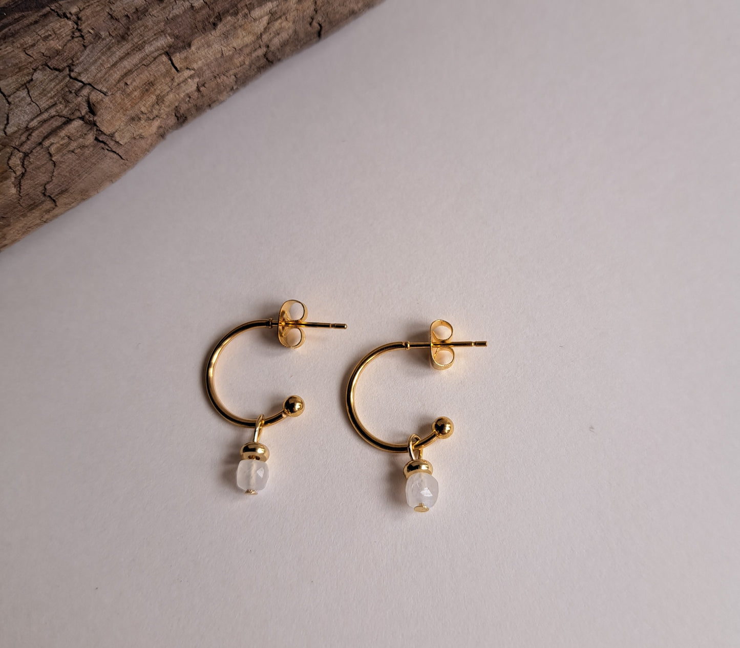 Boucles d'oreilles et son lot de 3 paires de perles interchangeables