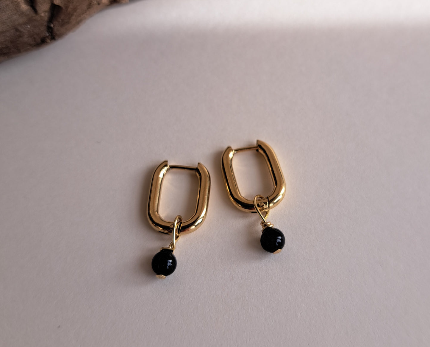 Boucles d'oreilles perles Tourmaline - Doré ou argenté