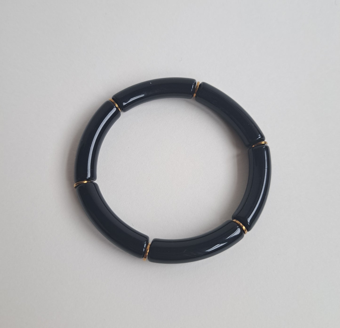 Lot de 3 bracelets noir, vert et doré