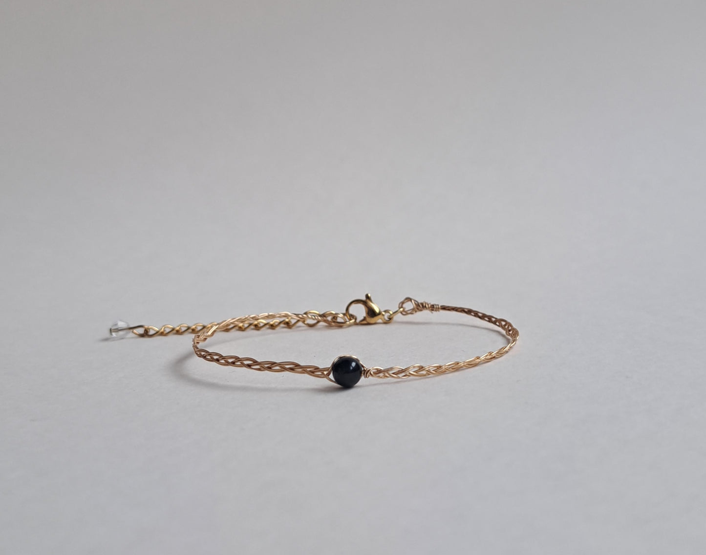 Bracelet tressé Tourmaline - Argenté ou Doré
