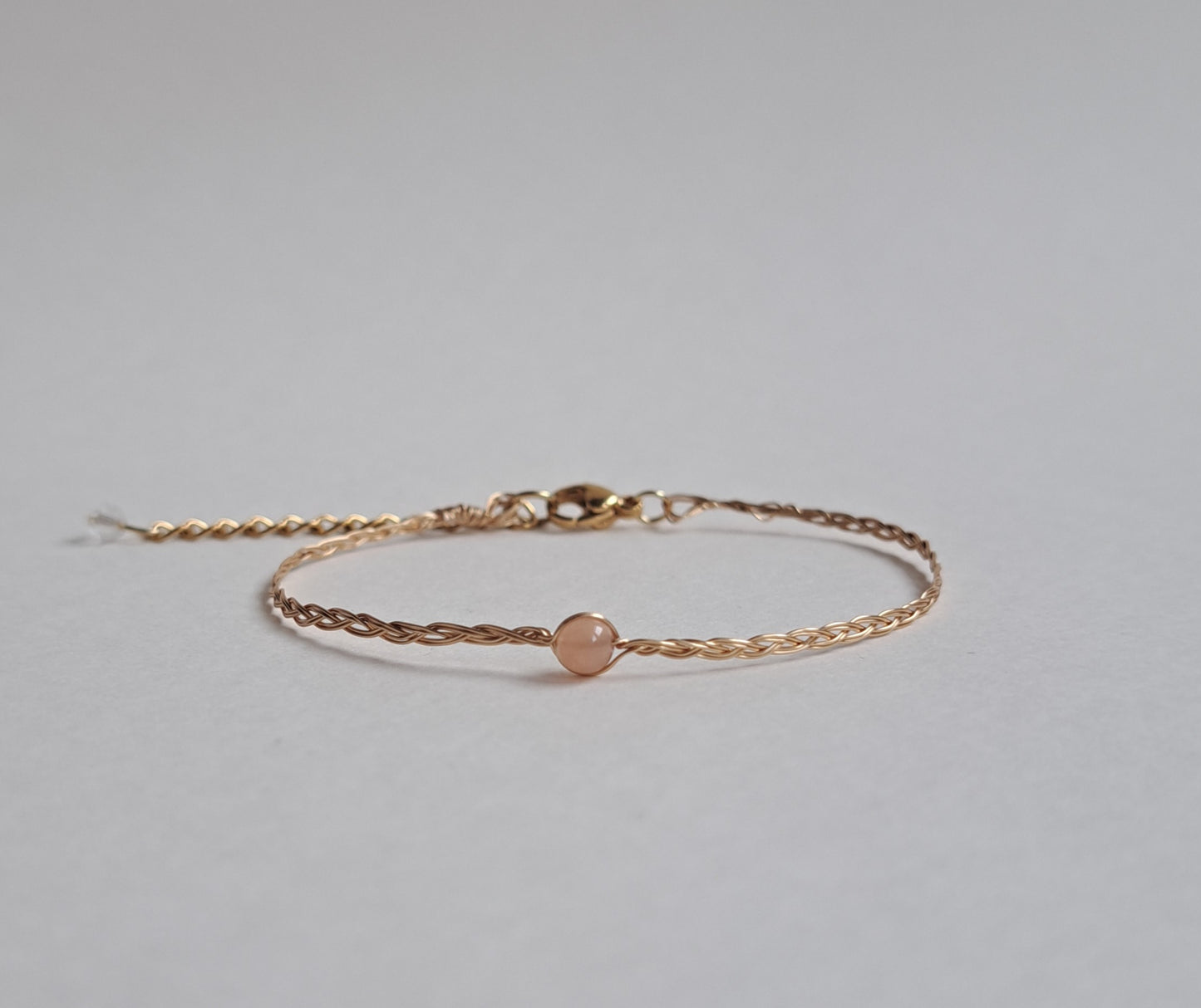 Bracelet tressé Pierre de soleil - Argenté ou Doré