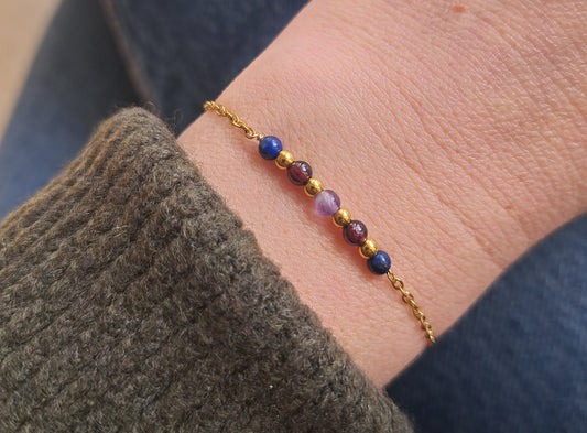 Bracelet Astro Lion - Pierres naturelles