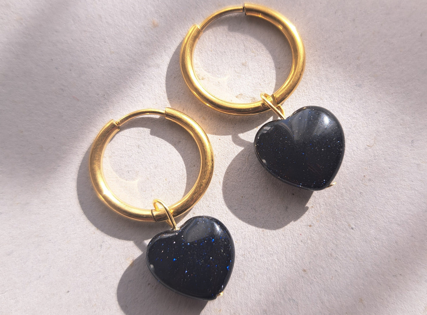 Boucles d'oreilles coeur Bluestone - Argenté ou doré