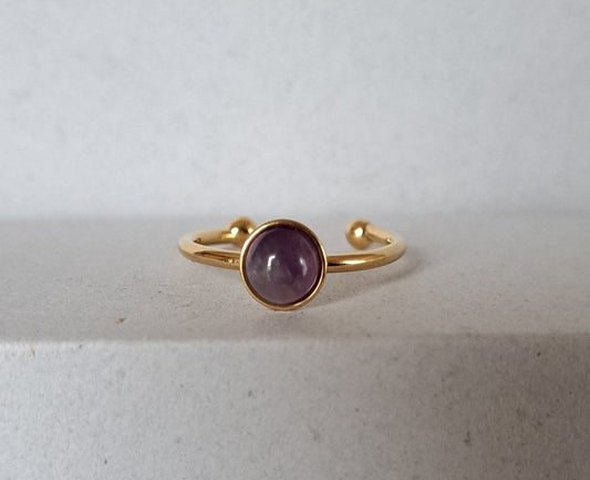 Bague fine Améthyste - Réglable
