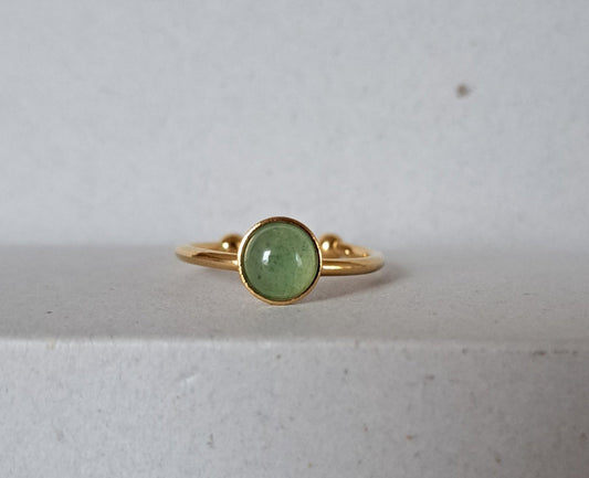 Bague fine Aventurine - Réglable
