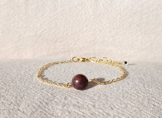 Ruby pearl bracelet
