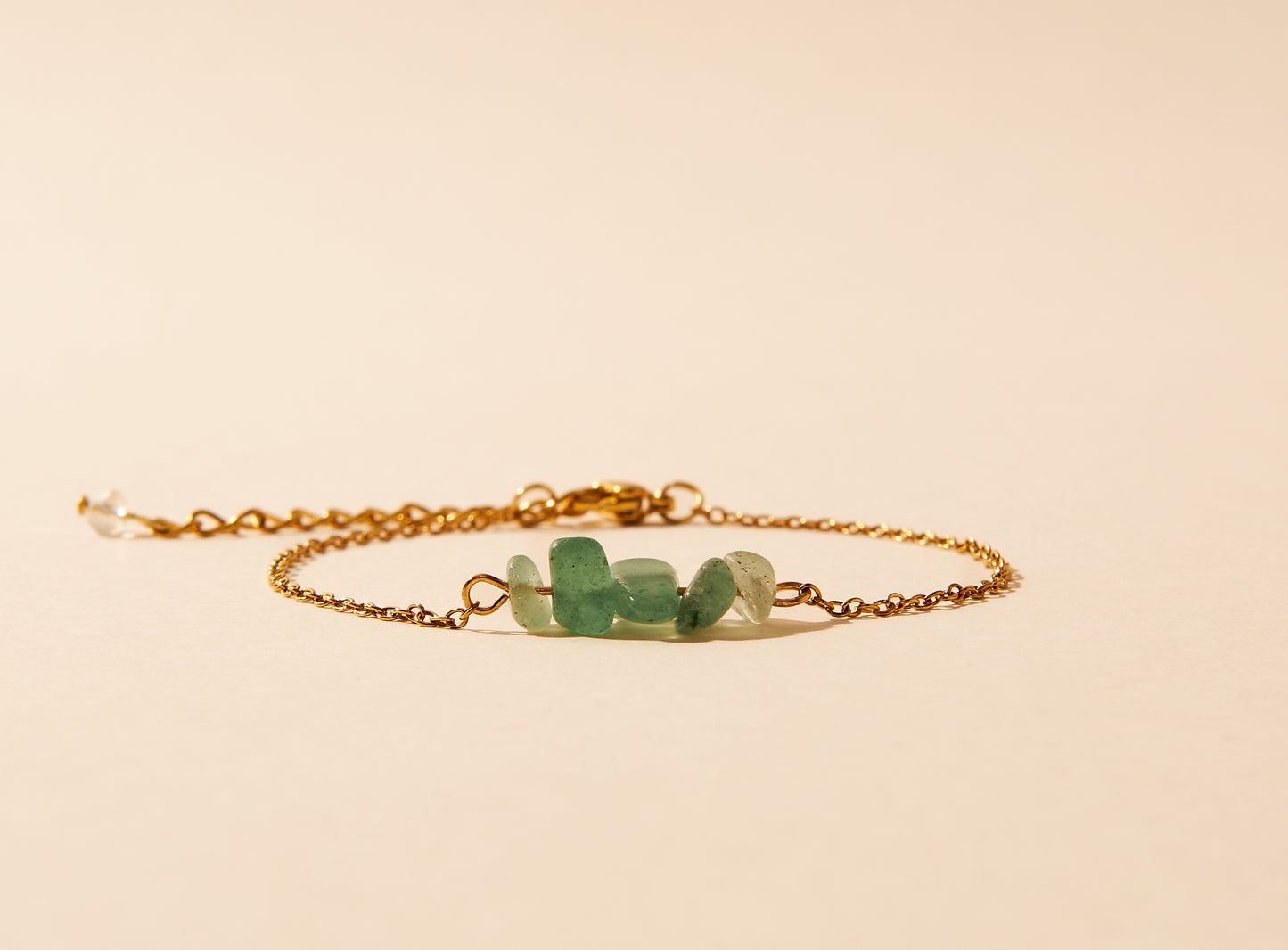 Aventurine pearl bracelet - Gold or silver stainless steel