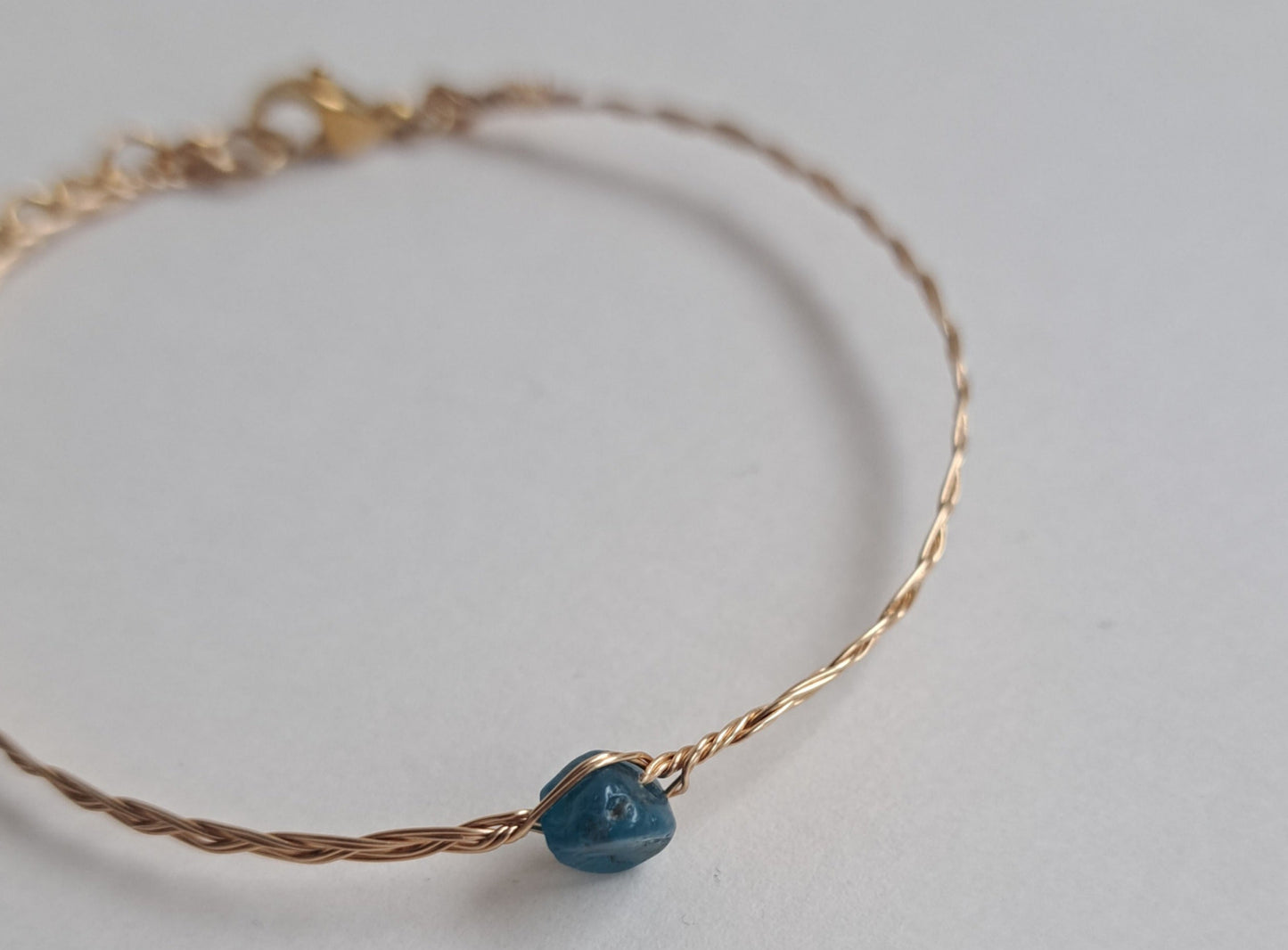 Bracelet tressé Apatite - Argenté ou Doré