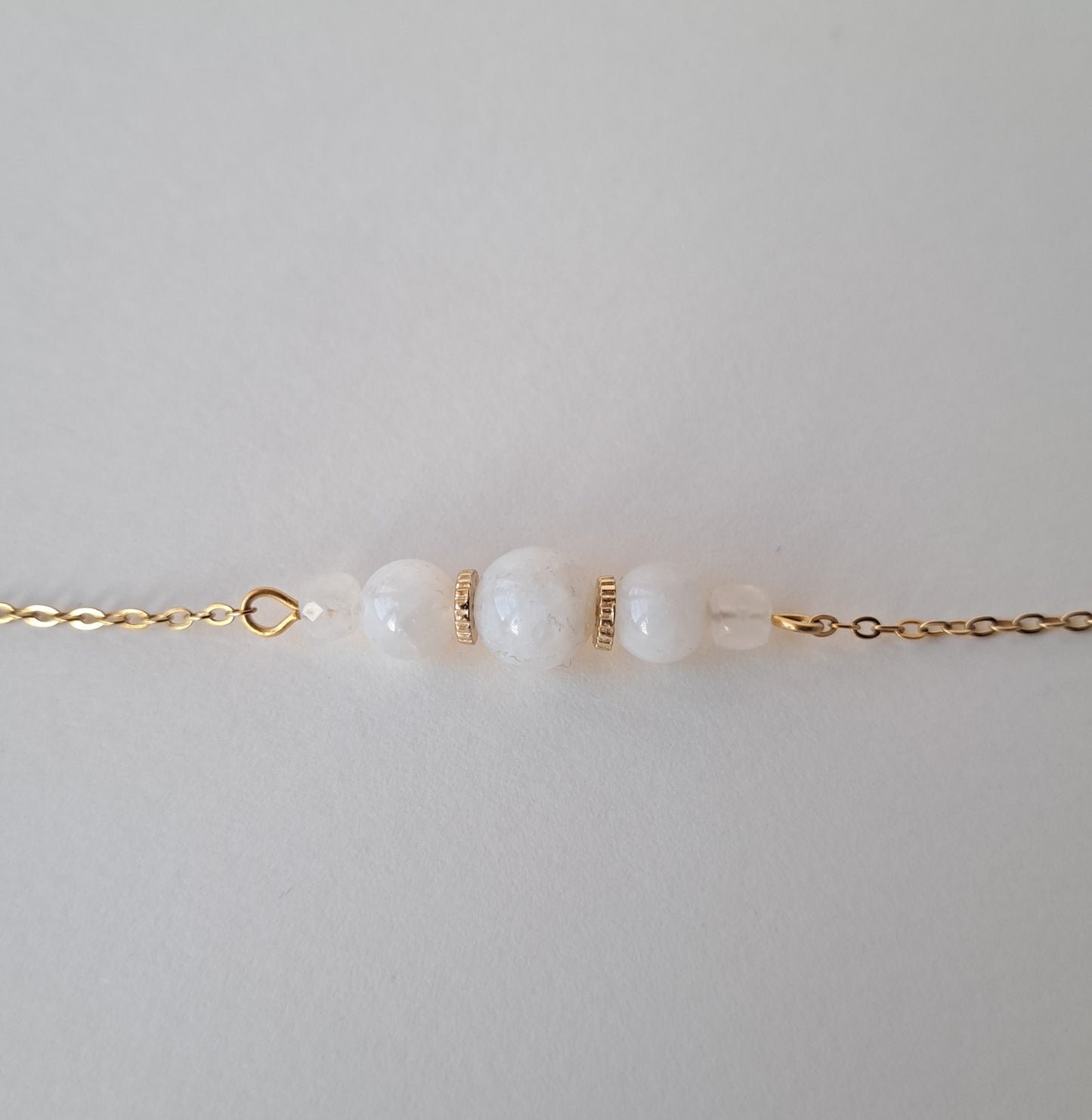Bracelet perles de lune - Doré ou argenté