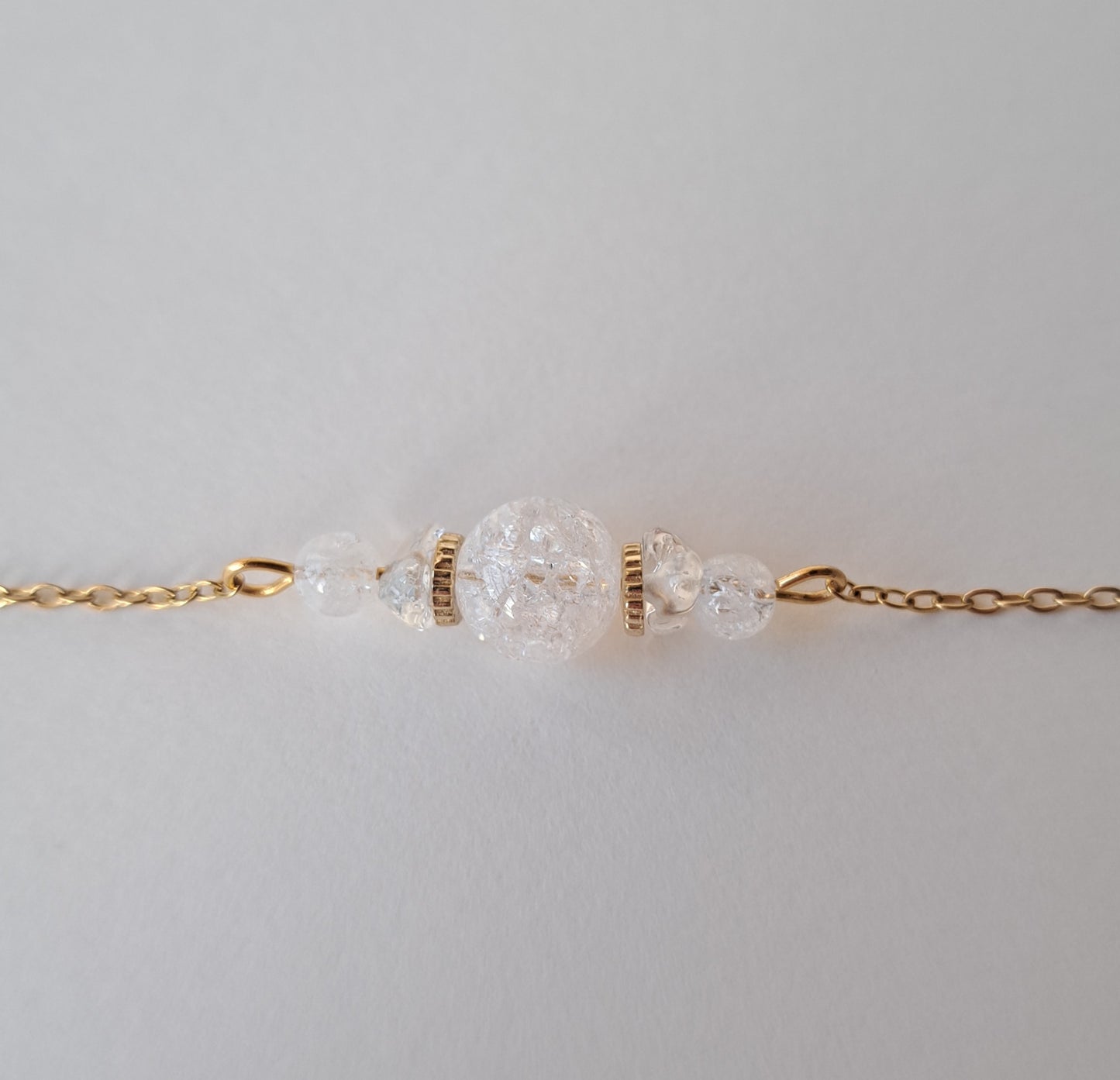 Bracelet Cristal de roche - Doré ou argenté