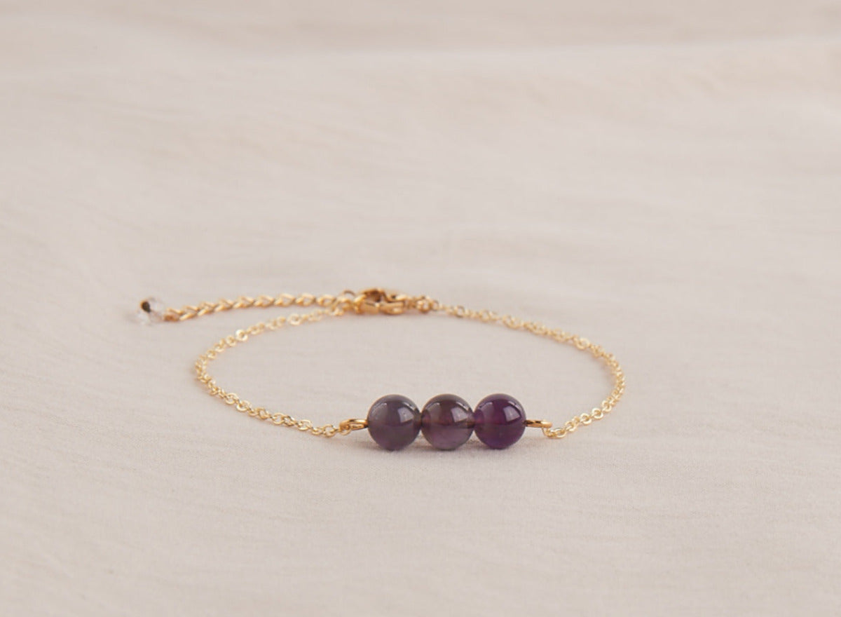 Amethyst stone bracelet, Clarity