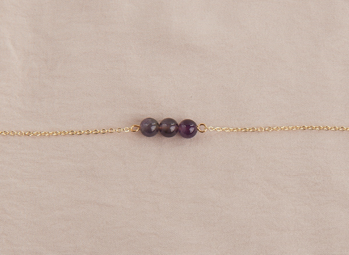 Amethyst stone bracelet, Clarity