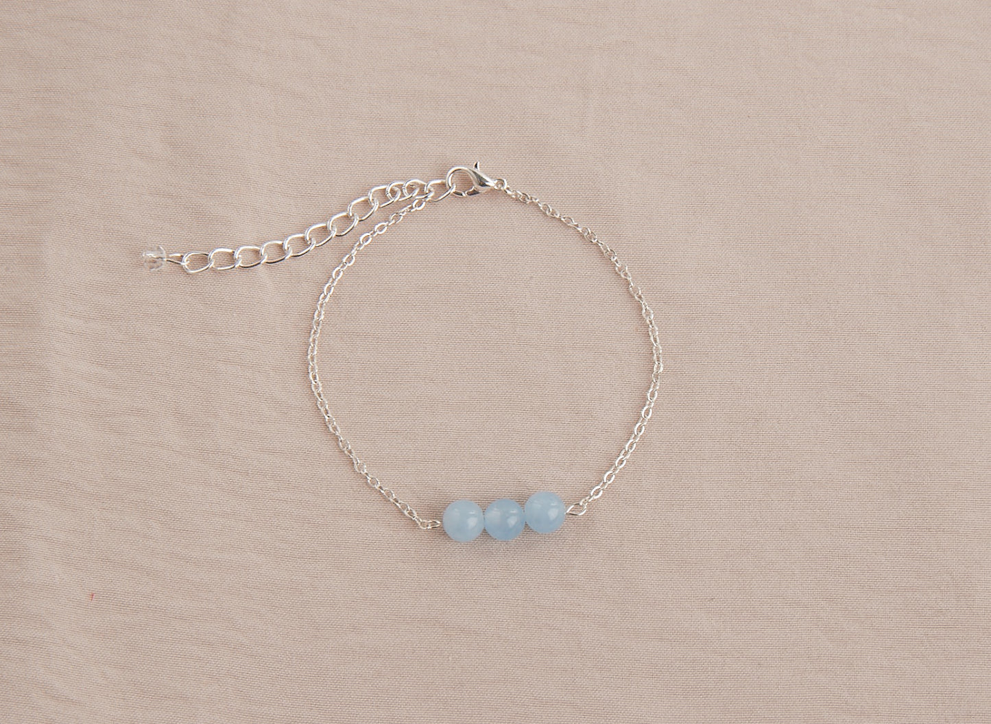 Aquamarine pearl bracelet, Anti-stress