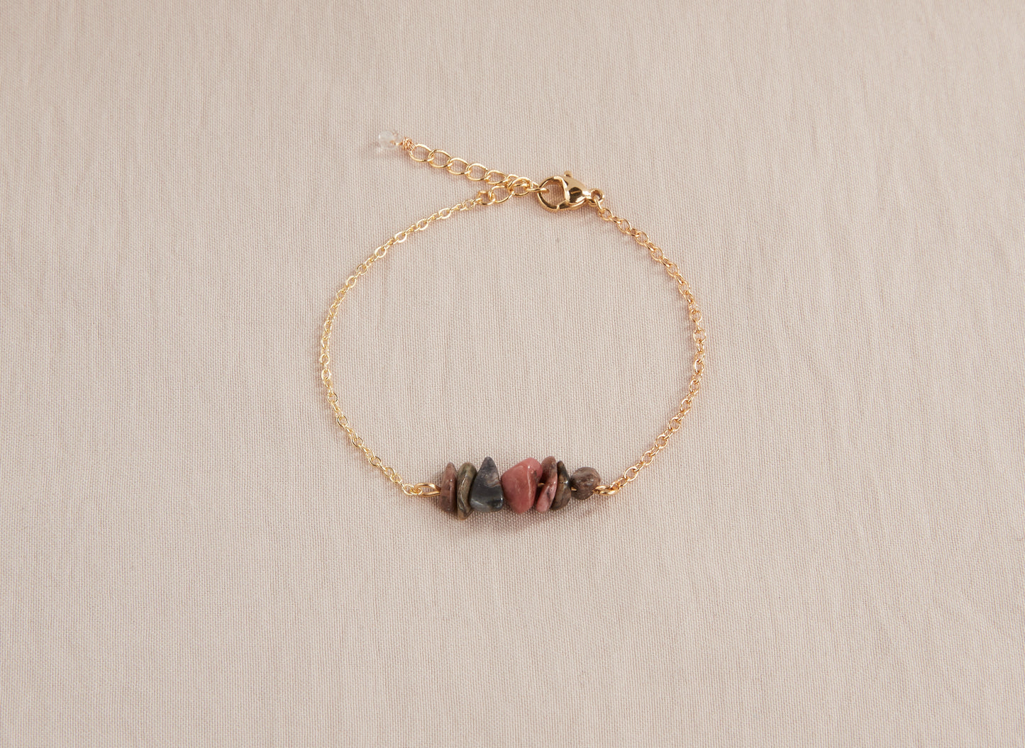 Bracelet pierres Rhodonite, Amour