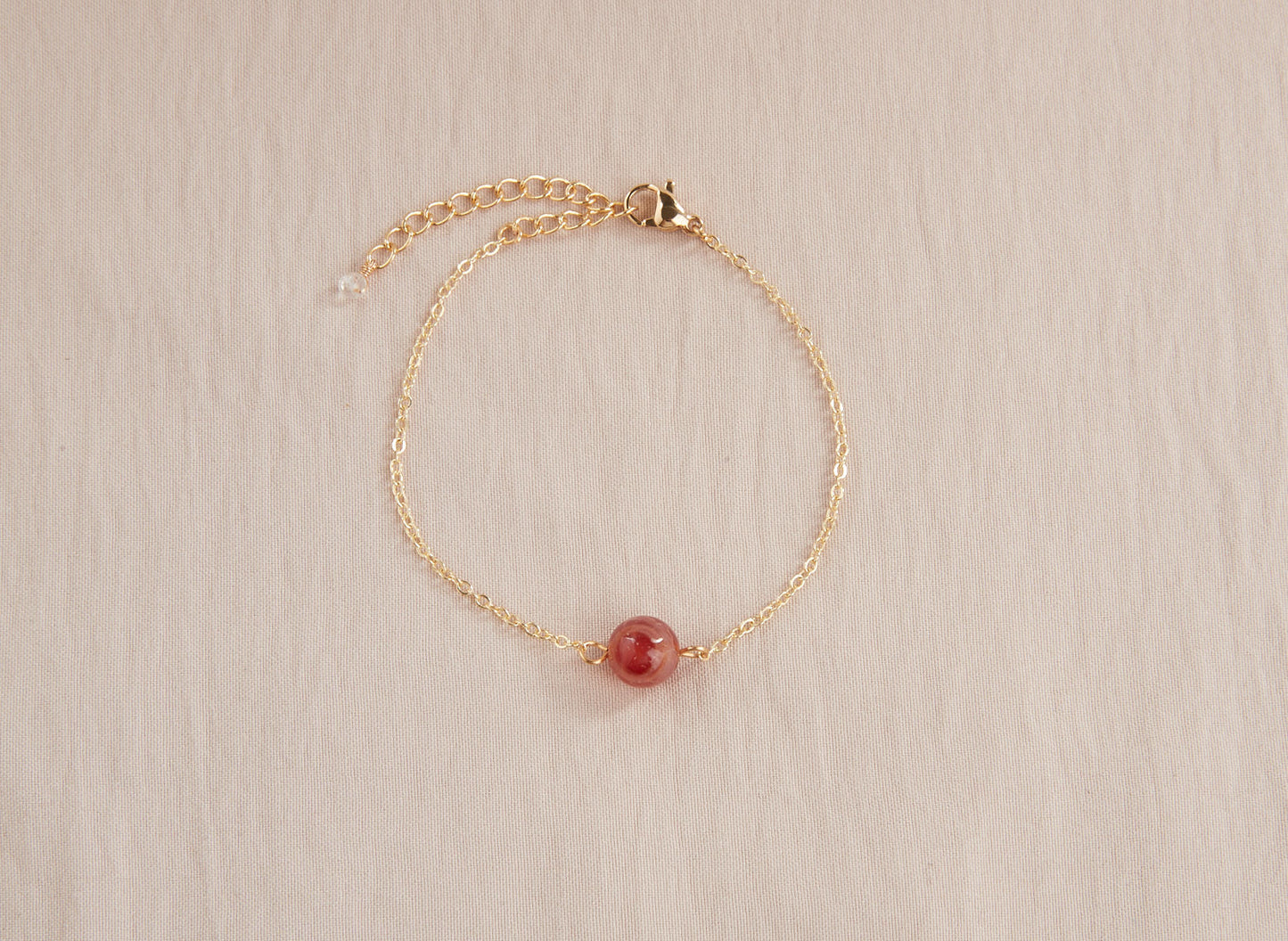 Fire Agate bead bracelet, Protection