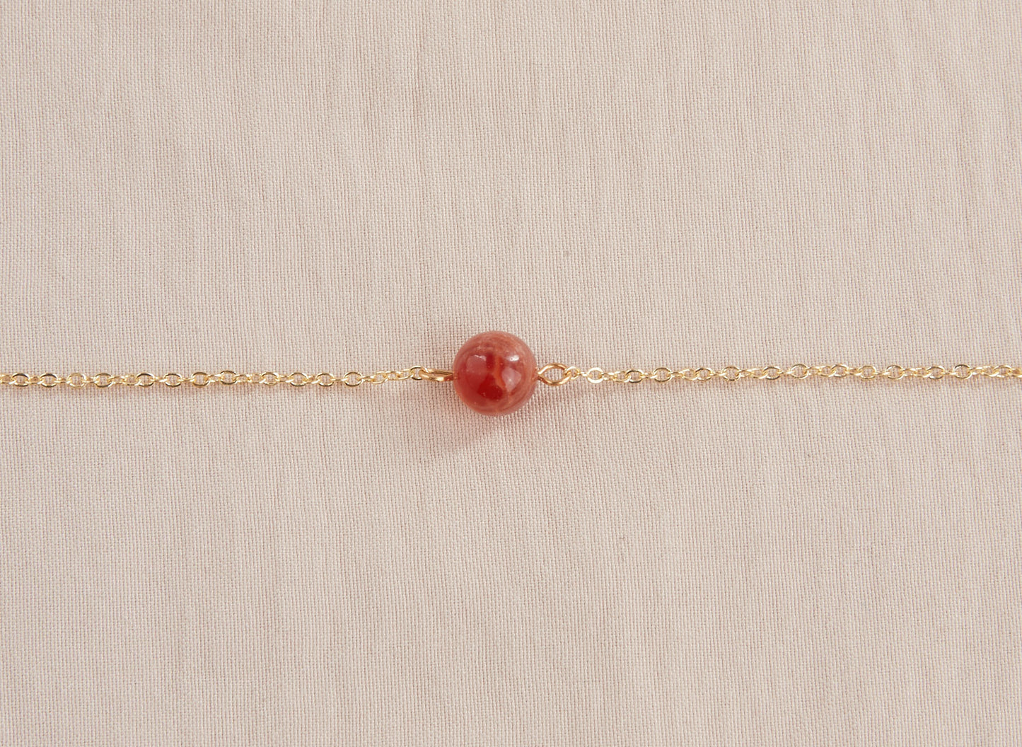 Fire Agate bead bracelet, Protection