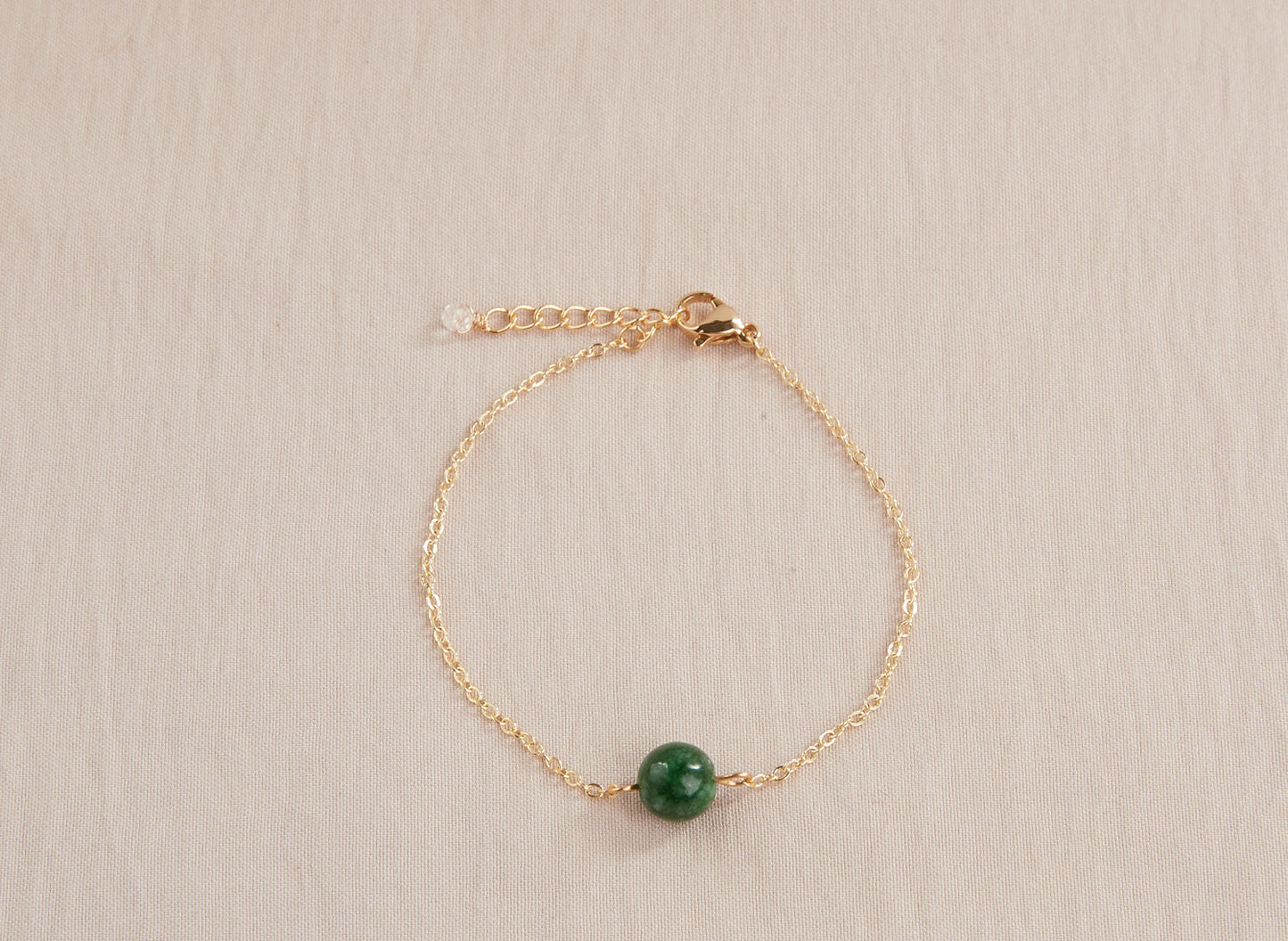 Green Jade stone bracelet, Honesty