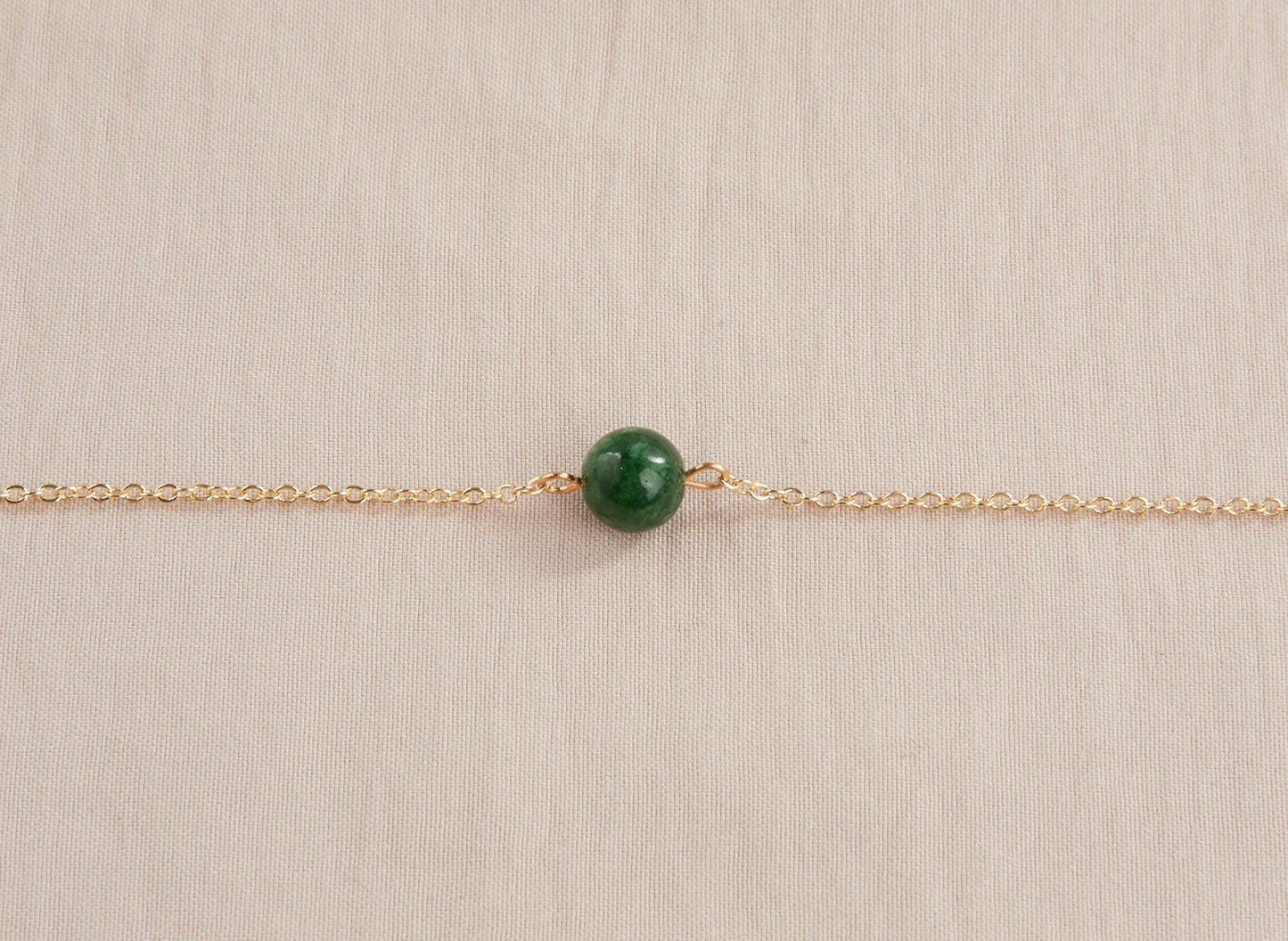 Green Jade stone bracelet, Honesty