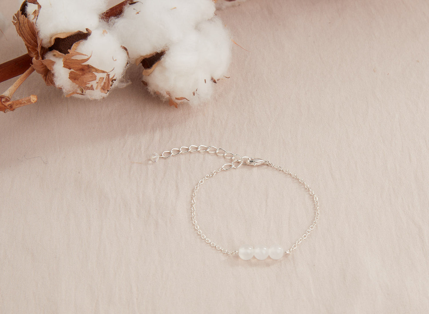 Selenite pearl bracelet, Soothing