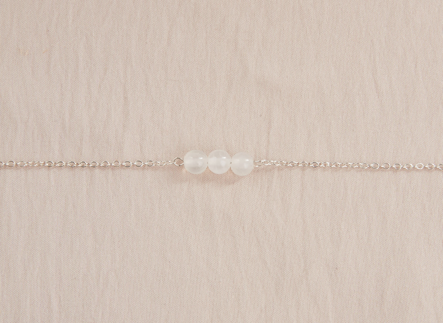 Selenite pearl bracelet, Soothing