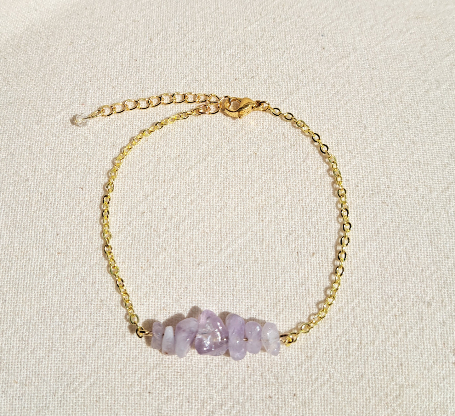 Amethyst stone bracelet, Clarity