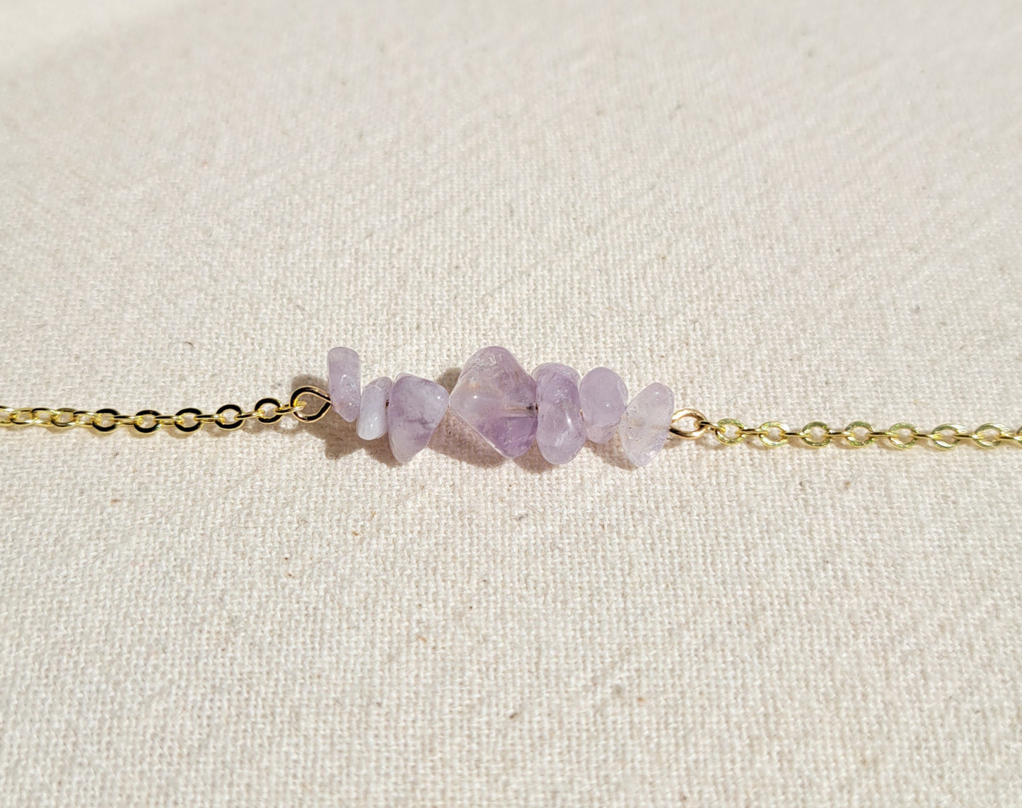 Amethyst stone bracelet, Clarity