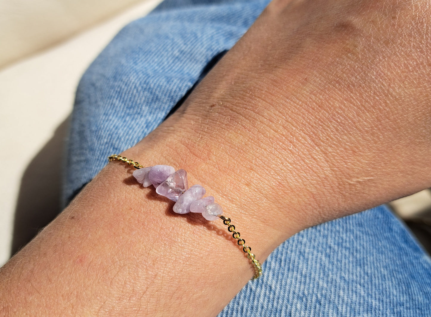 Amethyst stone bracelet, Clarity