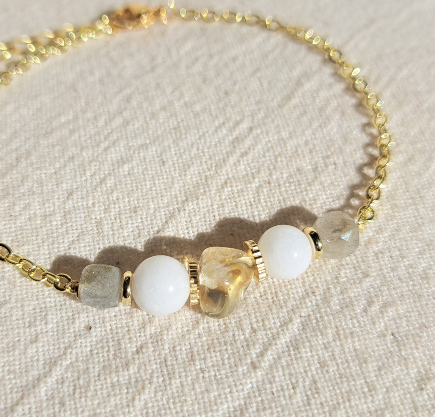 The Cancer bracelet in natural stones