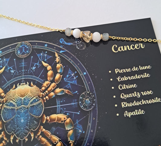 The Cancer bracelet in natural stones