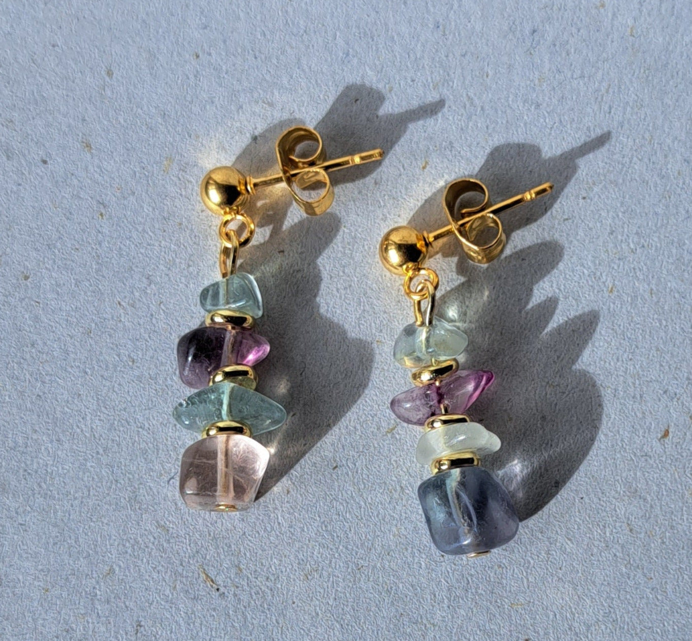 Boucles d'oreilles Fluorite