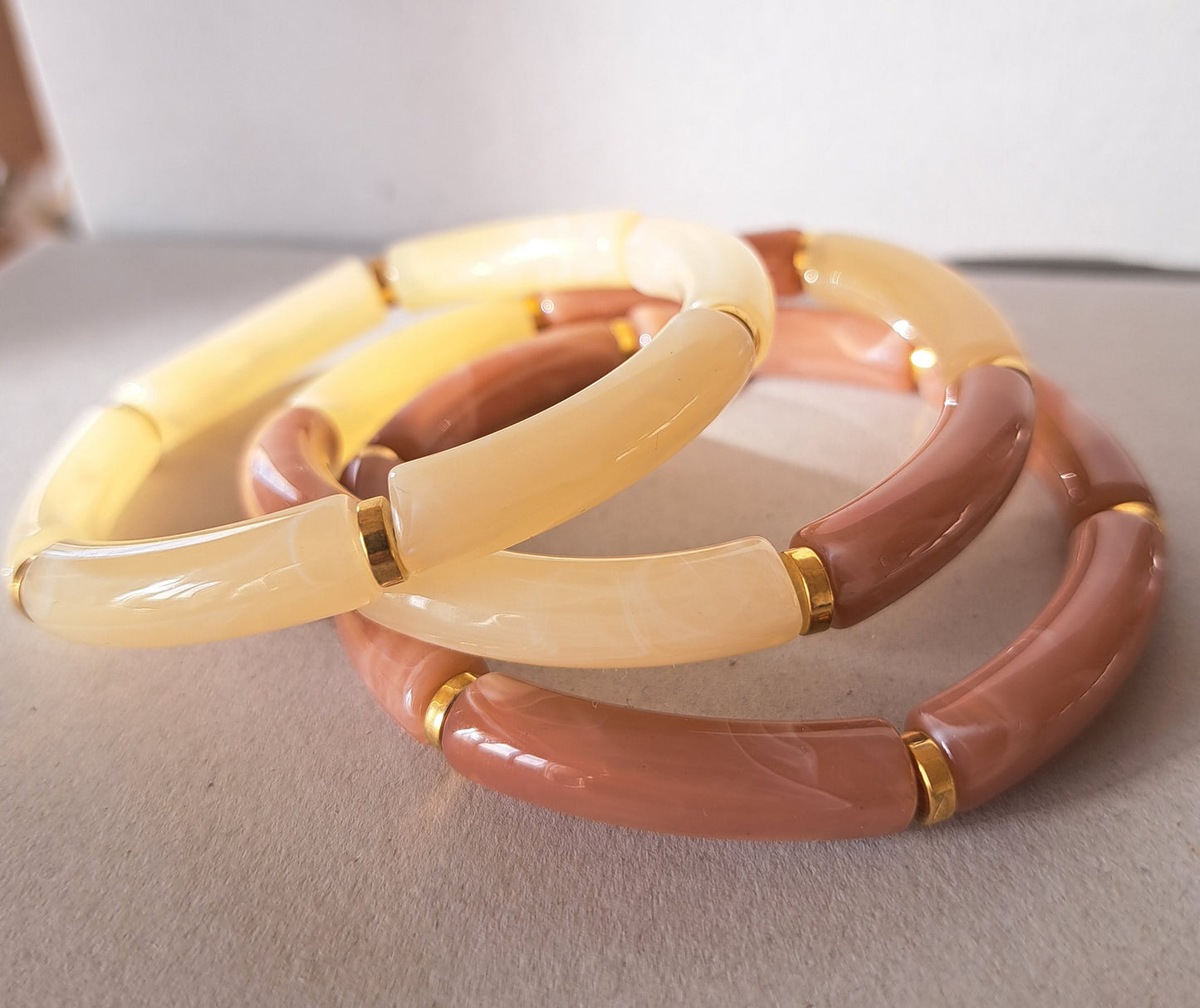 Old pink resin bracelet