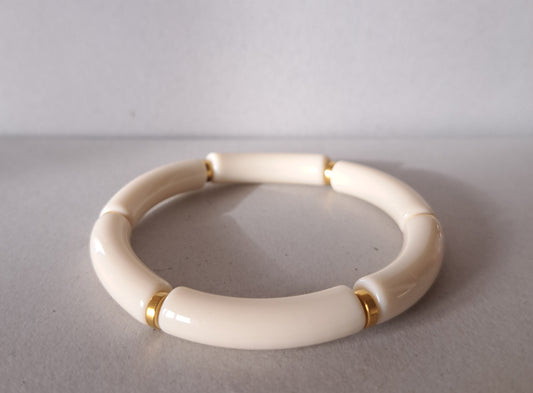 Cream resin bracelet