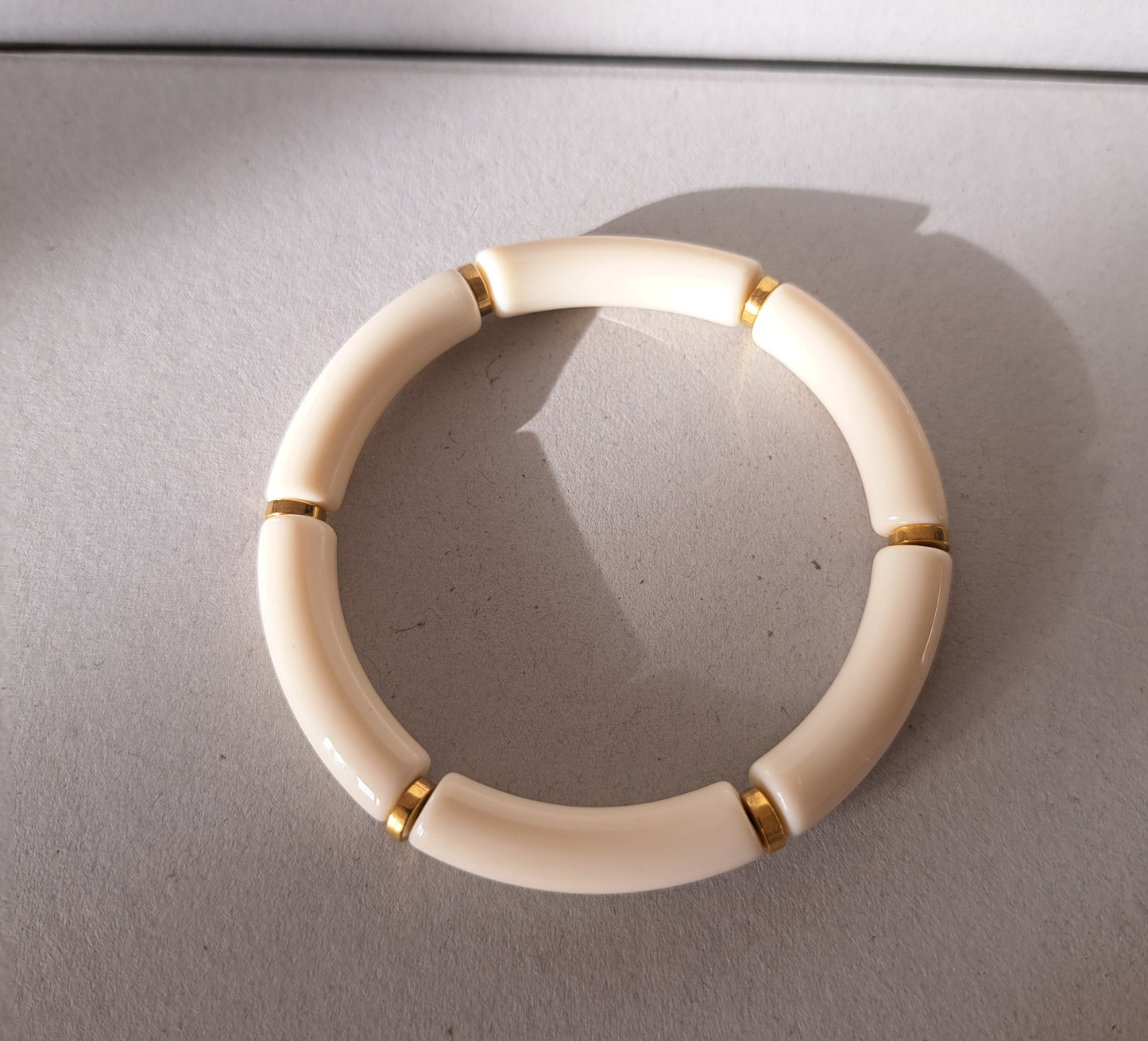 Cream resin bracelet