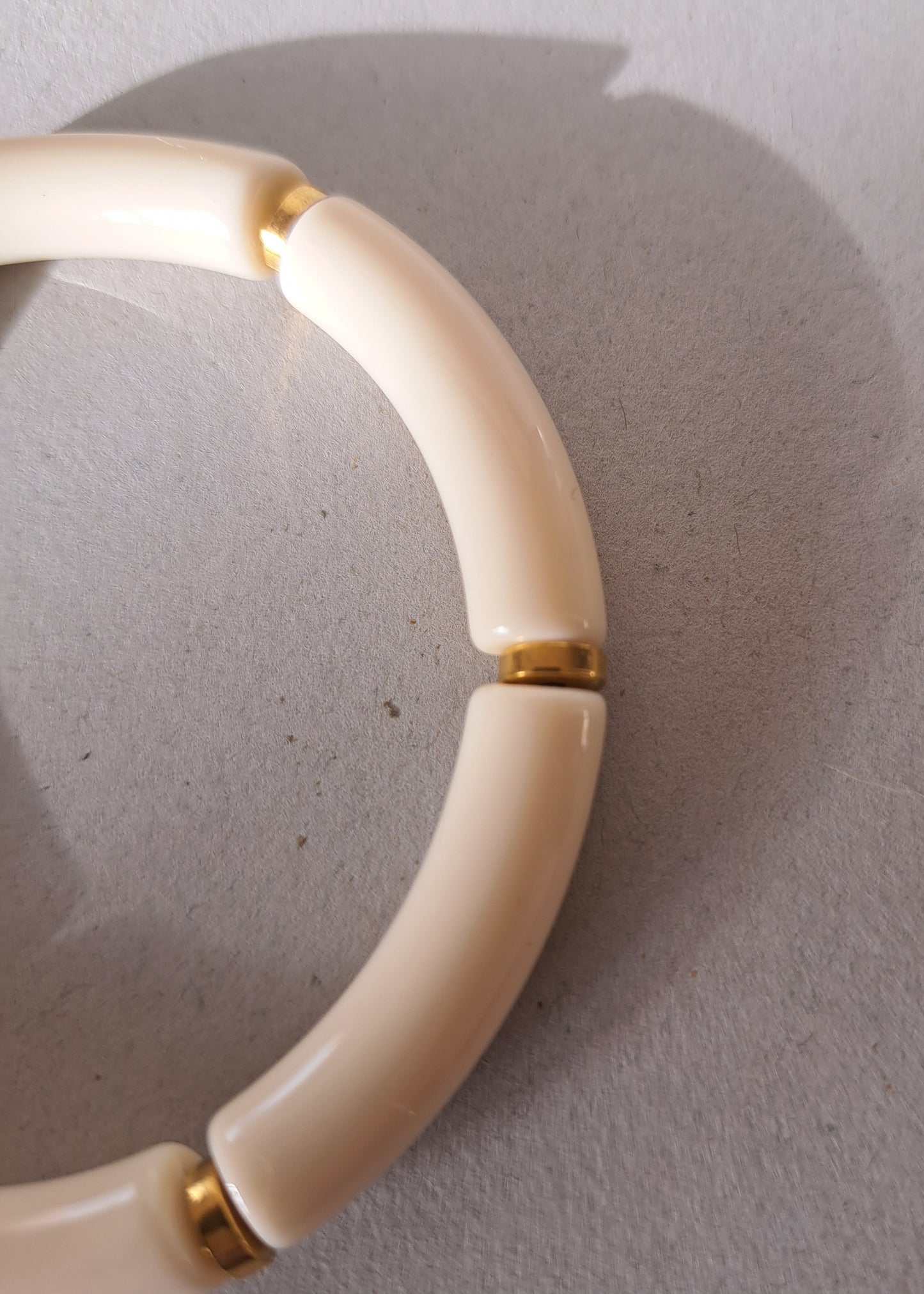 Cream resin bracelet