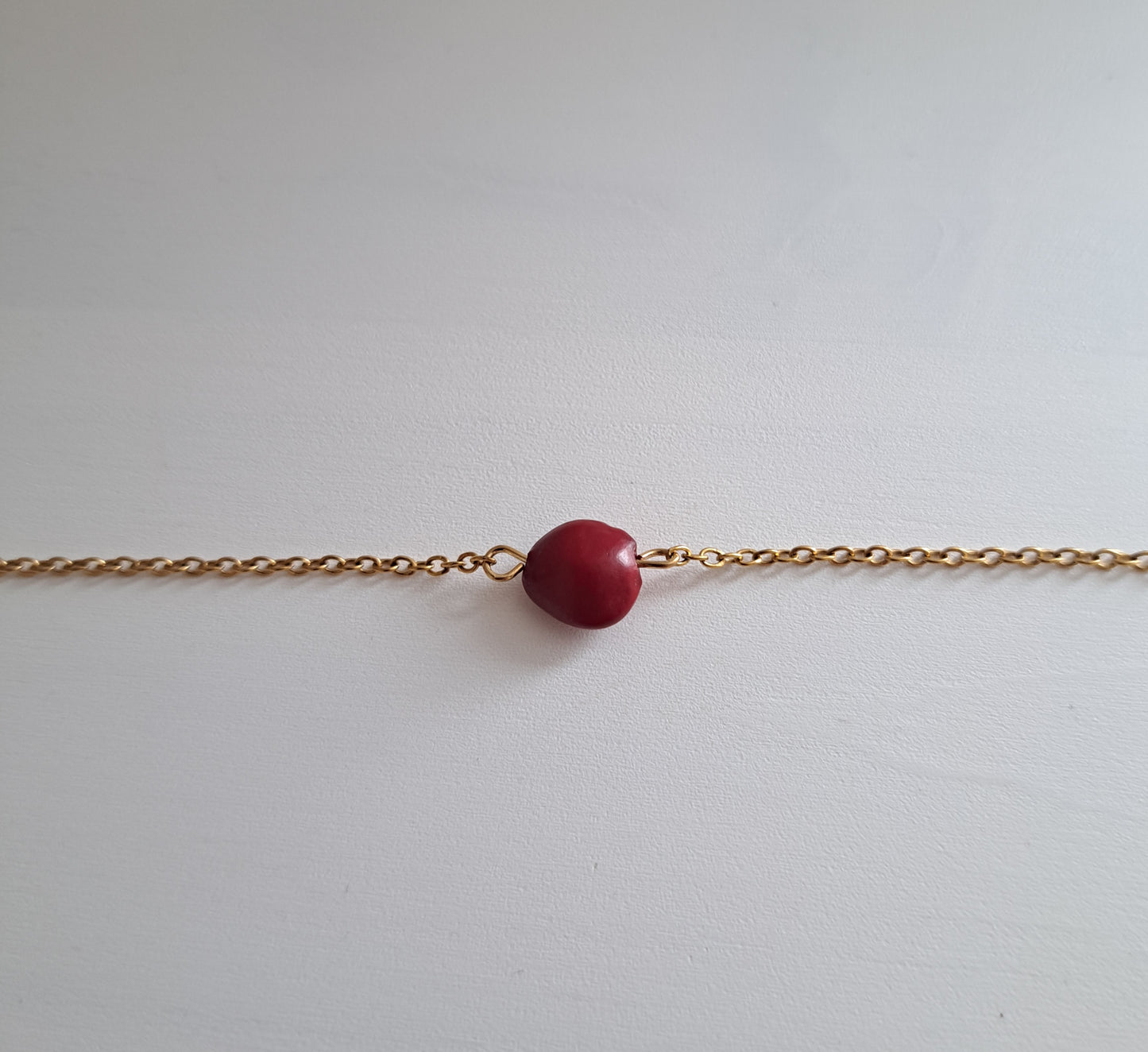 Bracelet graine Cardinalier rouge - Acier inoxydable