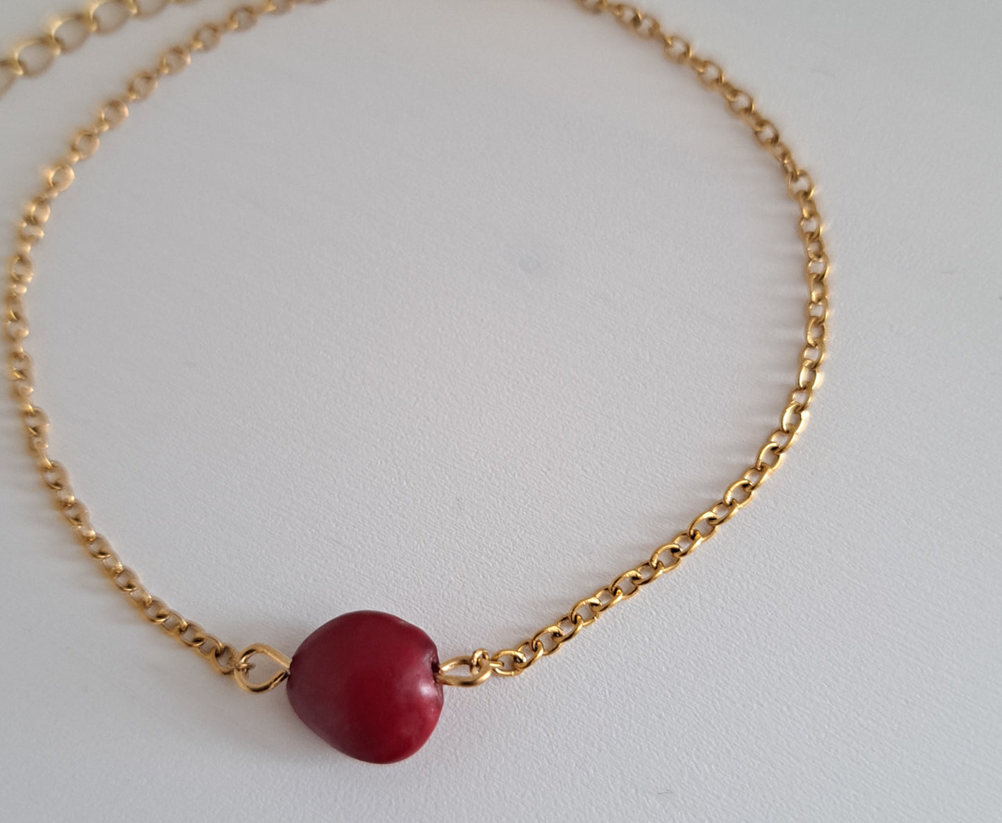 Bracelet graine Cardinalier rouge - Acier inoxydable