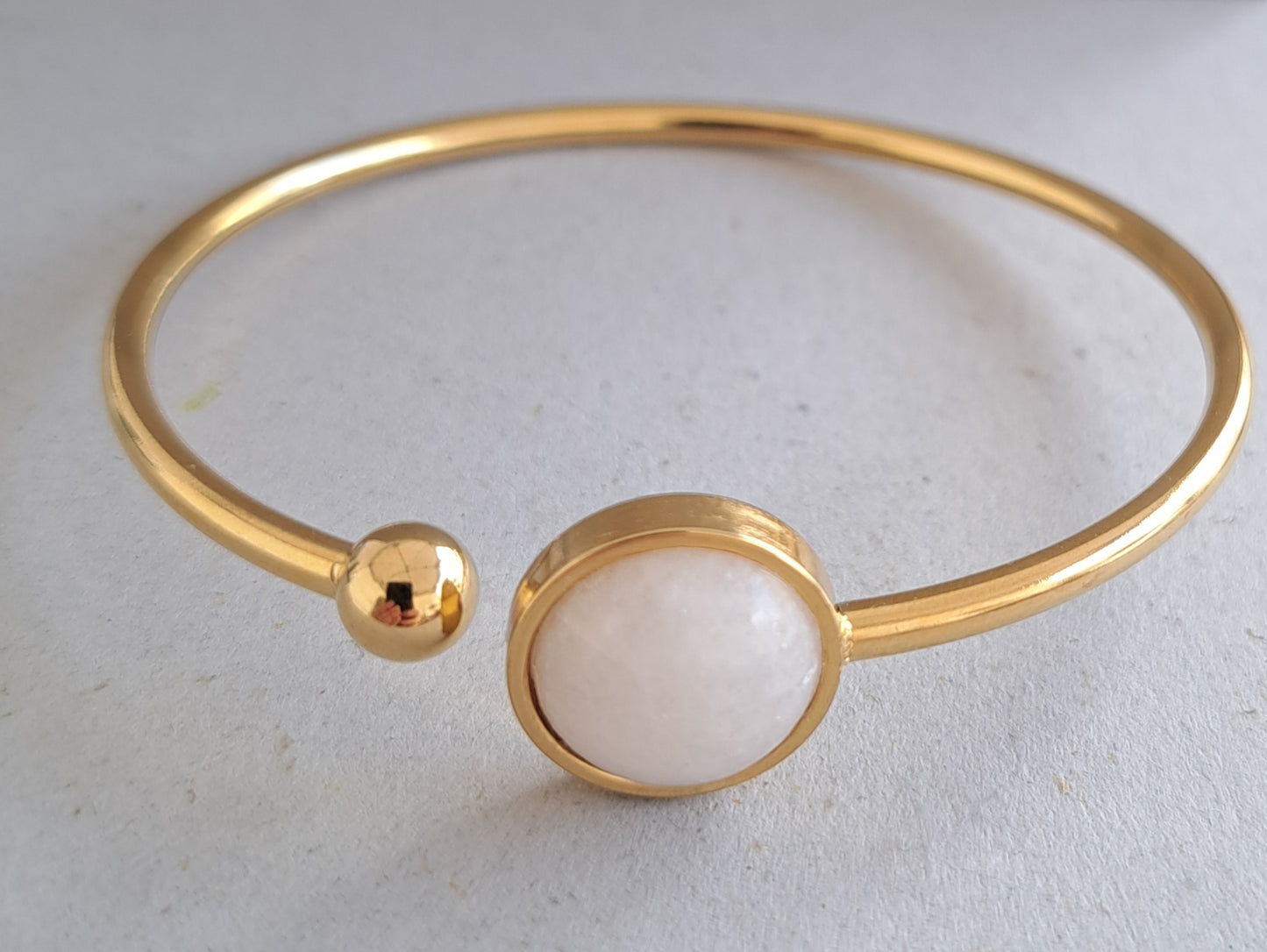 Moonstone bangle bracelet