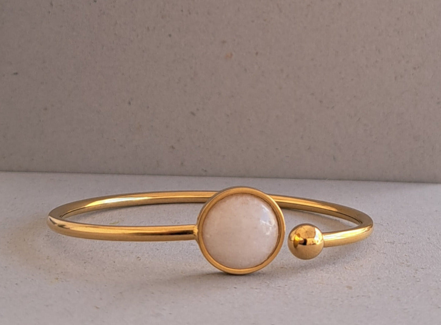 Moonstone bangle bracelet