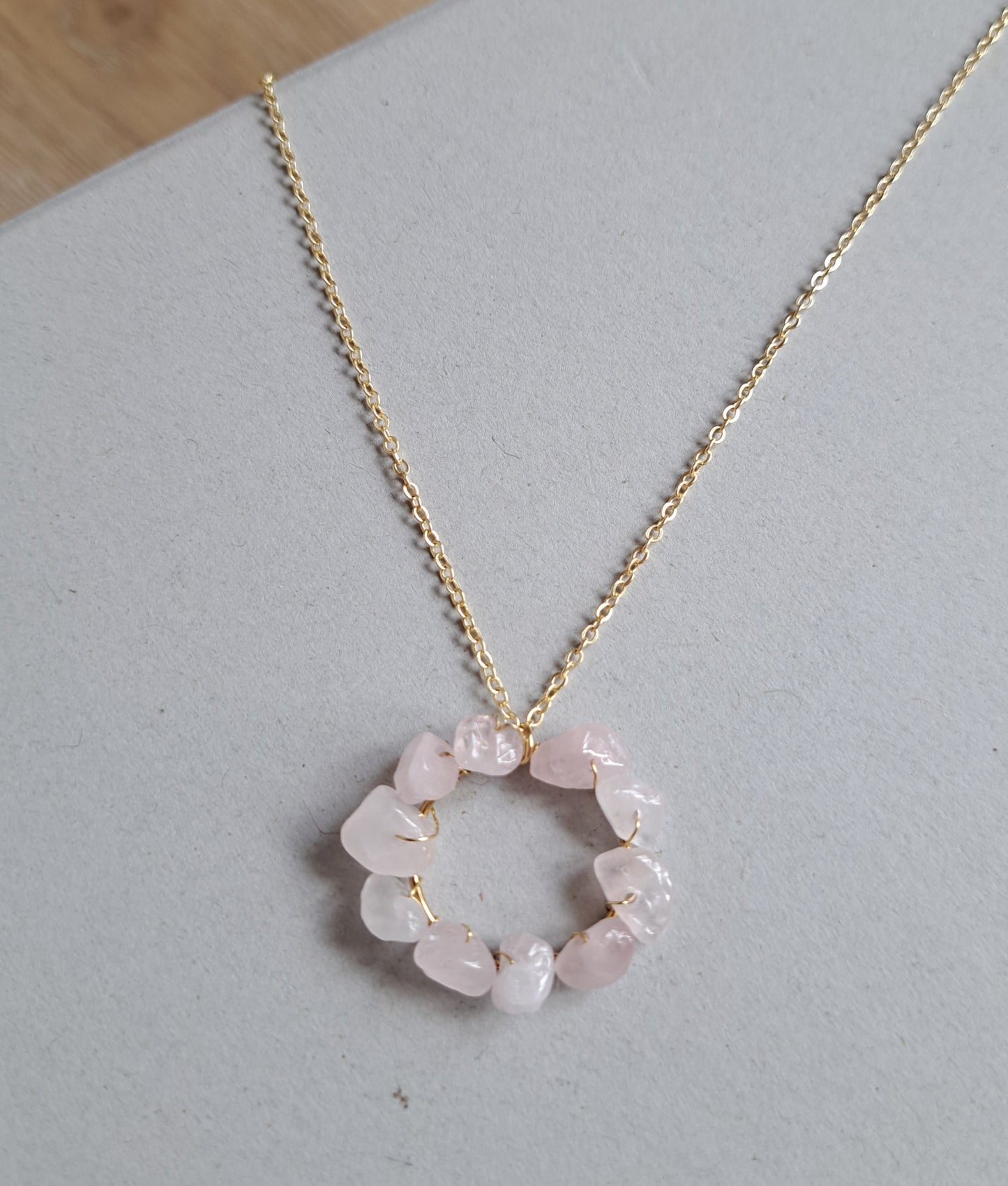 Rose Quartz Pendant Necklace