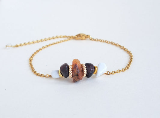 Bracelet "Confiance en soi" 3 pierres