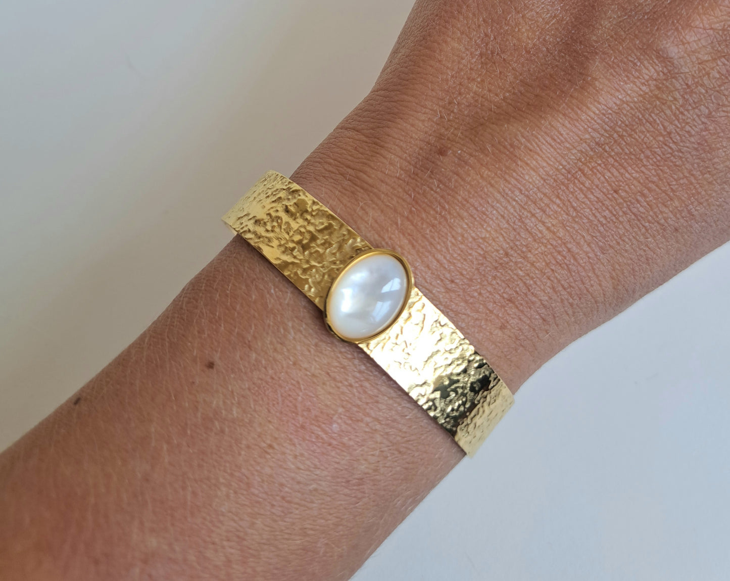 Bracelet jonc Pierre de lune