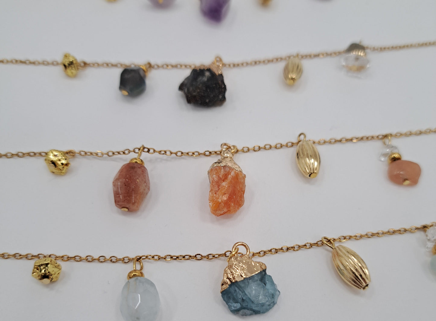 Collier 5 pendentifs - Pierre au choix