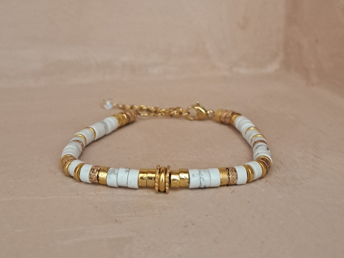 Bracelets perles fines - 5 pierres au choix