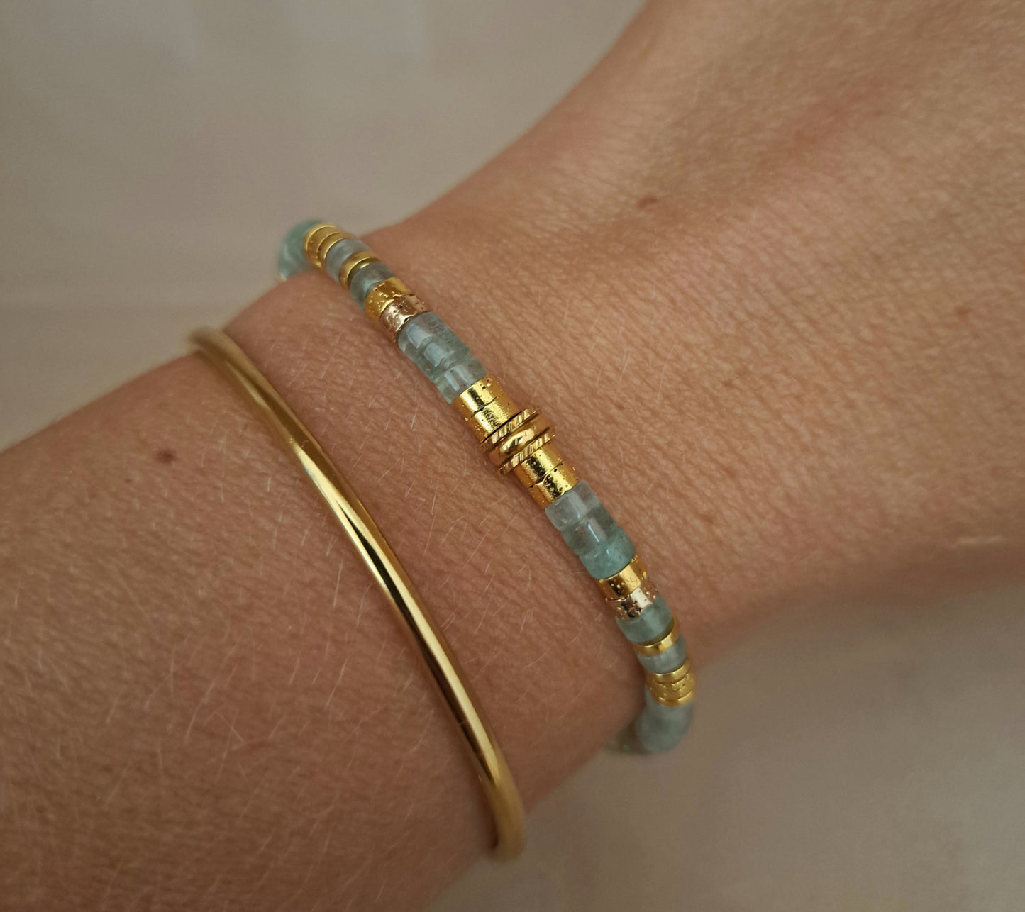 Bracelets perles fines - 5 pierres au choix