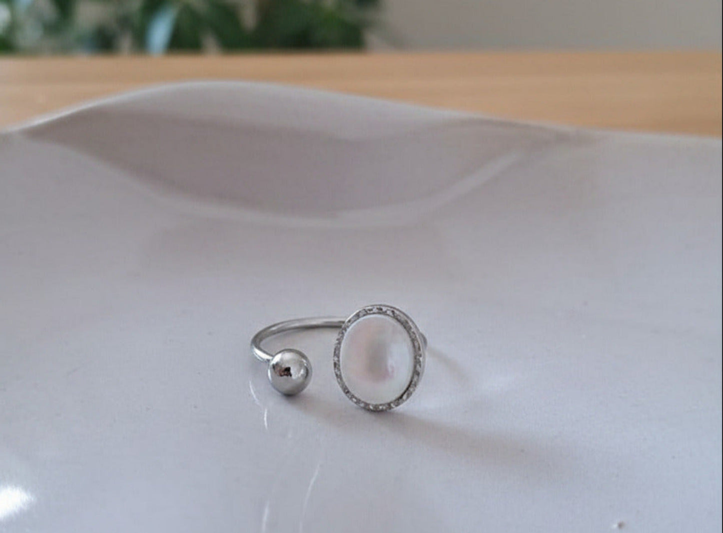 Bague réglable pierre naturelle au choix - Dorée ou argentée